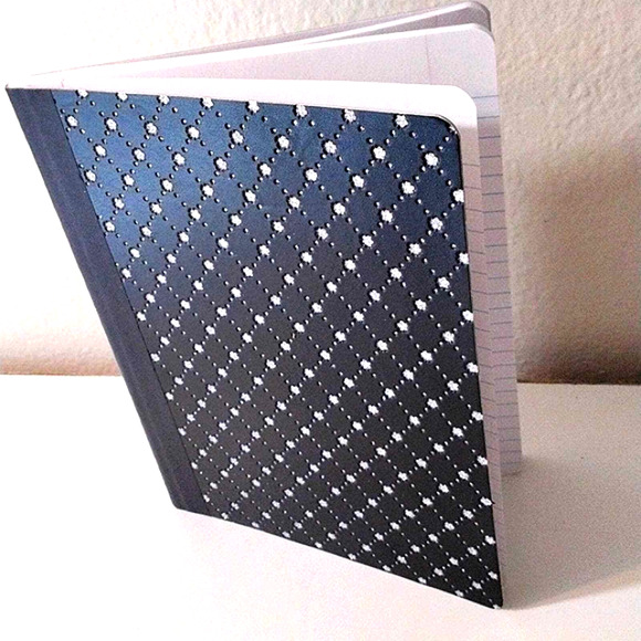 Notebook BLACK DIAMONDS Journal SPARKLE Cover Bound Lined Pages Composition - Picture 1 of 10